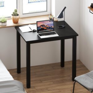 Need Small Computer Desk for Home&Office- 31.5'' Length Small Writing Desk Gaming Desk Students Laptop Use, White Color Desktop & White Frame AC3DW(8060)