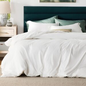 Bedsure Queen Size Duvet Cover Set - Soft Prewashed Duvet Cover & Cooling Lyocell Cotton Hybrid Duvet Cover Bundle Set