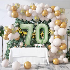 YFHVJTKO 40 Inch Number 15 Foil Balloons 15th Celebration Decorations for Happy 15th Birthday Party Wedding Bridal Shower Engagement Photo Shoot Anniversary Decoration, Number 15 Olive Green Balloon