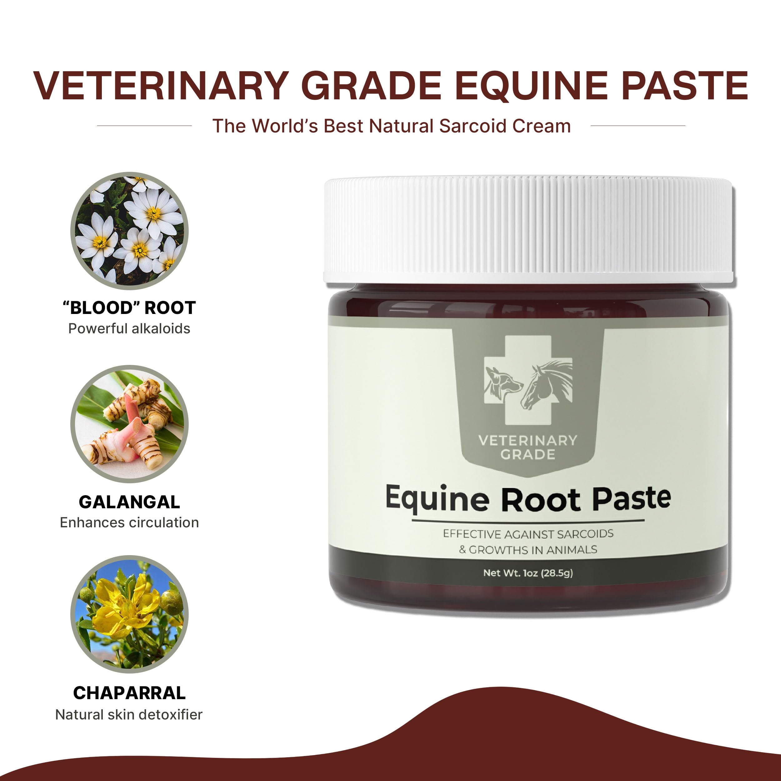 Vet Grade Horse Wellness Paste for Skin Anomalies | 1oz All-Natural Formula | Equine & Livestock Care