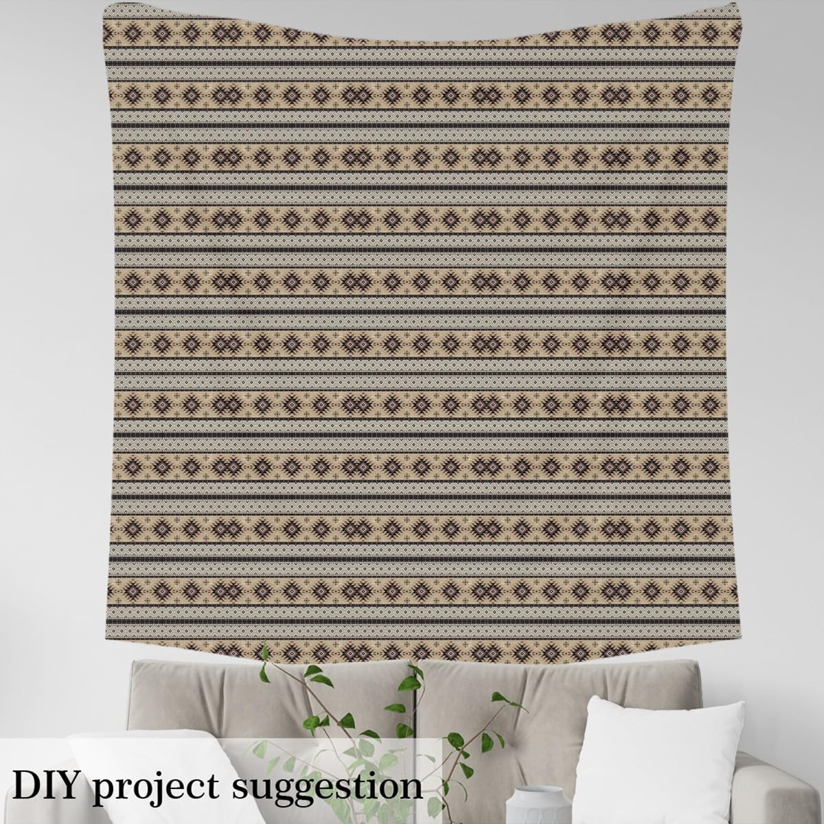 Boho Western Fabric by The Yard 2 Yards Brown Aztec Decorative Waterproof Outdoor Fabric Outdoor Fabric Ethnic Tribe Arrow Aztec Upholstery Fabric for Chairs Boho Exotic Outdoor Fabric