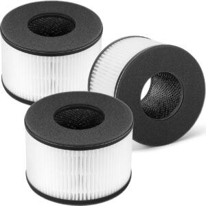 3 pack bs-03 h13 true hepa replacement filter for partu bs-03 and slevoo bs-03 hepa, 3-in-1 hepa air filters.