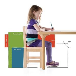 Guidecraft Rectangular Wooden Classroom Table, 20.5" Tall Children's Activity Table for Preschool