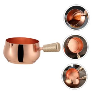 SOLUSTRE 5pcs Stainless Steel Sauce Cup Coffee Milk Warmer Creamer Pitcher Chocolate Melting Pan Metal Sauce Pot Saucer Cup Butter Melting Pot Soy Sauce Dish Dip Bowls Keep Warm Boiler