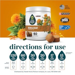 EverRoot by Purina Skin and Coat Dog Supplements Soft Chews - 10.6 oz. Canister