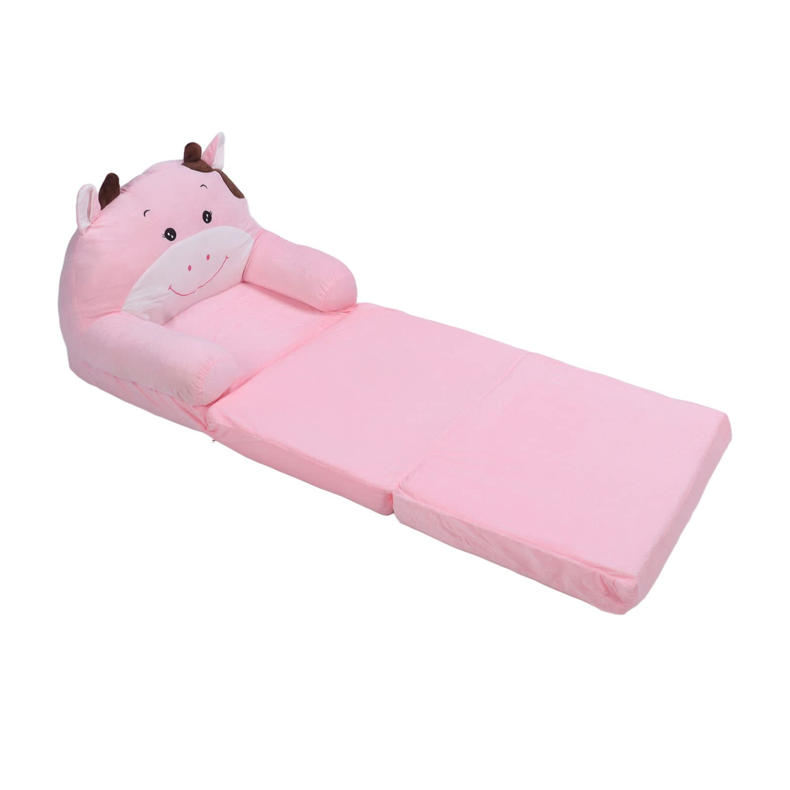 Aqur2020 Foldable Kids Sofa Lazy Toddler Seat Folding Cow Girl for Pink Sofa Bed Couch Cute Sofas (3 Layer)