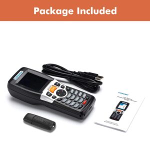 Wireless Barcode Scanner - Handheld Inventory Scanner Data Collector with 2.4GHz RF Transceiver for Warehouse & Bookstore Management (N4-2D-Blue)