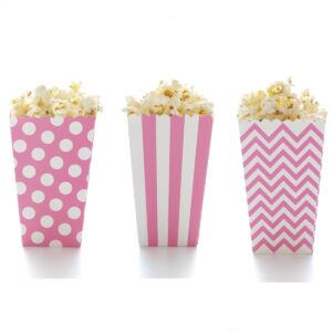 beetoo popcorn boxes,36pcs red and white striped popcorn bags, mini popcorn buckets for movie theater, home, carnival decorations