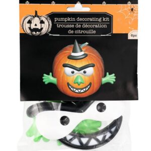 Halloween Plastic Push in Pumpkin Decorating Kits No Carving Kits 2 Sets 8 Packs Halloween Pumpkin Faces Push in