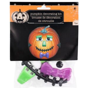 Halloween Plastic Push in Pumpkin Decorating Kits No Carving Kits 2 Sets 8 Packs Halloween Pumpkin Faces Push in