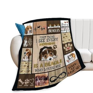 dog beagles blanket dog gifts for dog lovers fuzzy plush fleece throw blanket super soft cozy warm beagle stuffed animal dog decor blanket for girls boys kids women 40"x50"