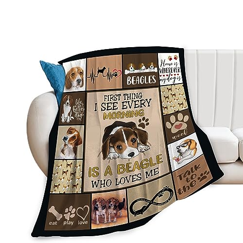 Dog Beagles Blanket Dog Gifts for Dog Lovers Fuzzy Plush Fleece Throw Blanket Super Soft Cozy Warm Beagle Stuffed Animal Dog Decor Blanket for Girls Boys Kids Women 40"X50"