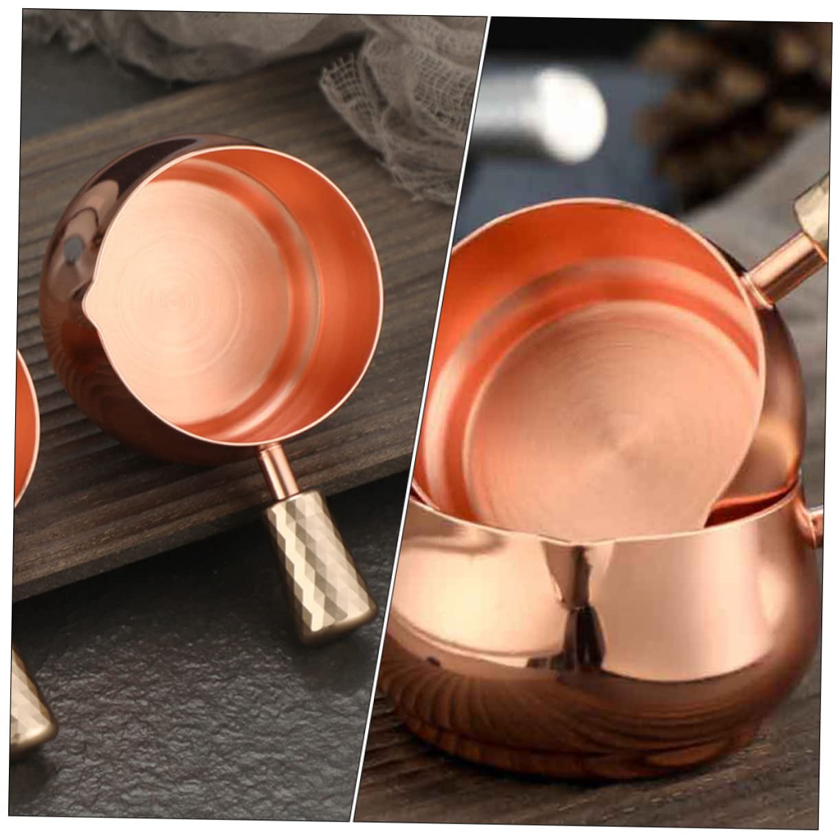 SOLUSTRE 5pcs Stainless Steel Sauce Cup Coffee Milk Warmer Creamer Pitcher Chocolate Melting Pan Metal Sauce Pot Saucer Cup Butter Melting Pot Soy Sauce Dish Dip Bowls Keep Warm Boiler