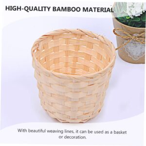 4Pcs Woven Storage Basket Decorative Baskets and Sundries Organizers for Home Natural Wicker Design