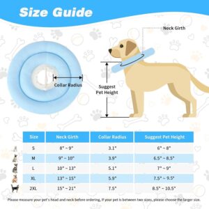 HUMLANJ Soft Dog Cone Alternative After Surgery, Comfortable Adjustable Dog Recovery Collars & Cones, Waterproof Elizabethan Donut Collar for Small Dogs to Stop Licking