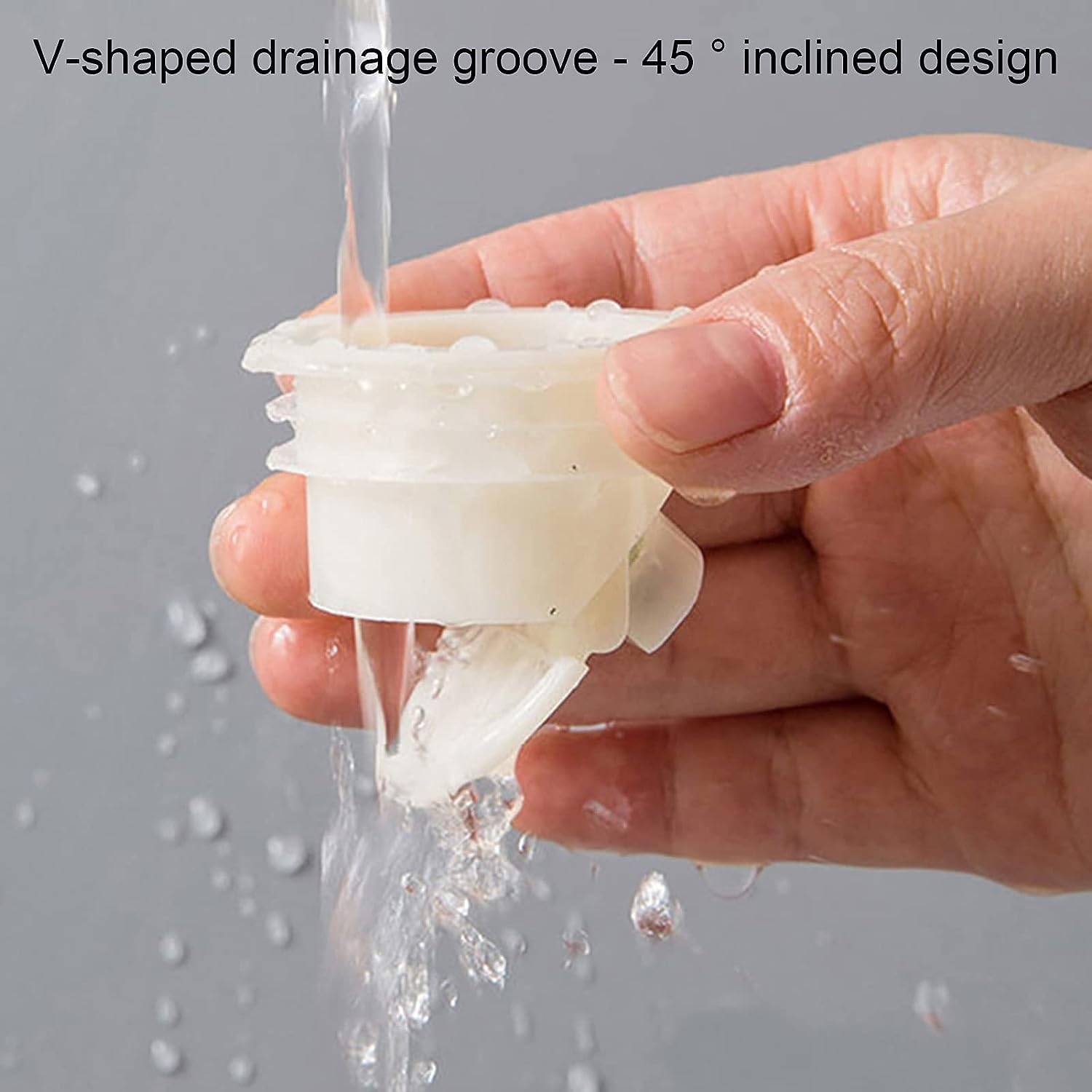 White Odor Proof Shower Floor Drain Backflow Preventer Drain Stopper One Way Drain Valve Sewer Core Drainage Insert Drain Plug Drainer Drain Strainer for Bathroom Sink and Bathtub Drain Strainers