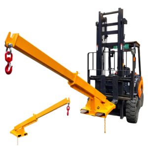 eqcotwea adjustable forklift jib boom crane, forklift telescopic arm, forklift mobile crane, forklift telescopic boom attachment towing handling equipment 3t/6600lb 63-98in adjustable boom