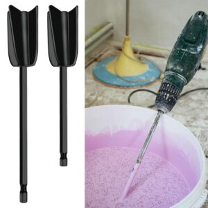 QWLWBU 6Pcs Drill Mixer Attachment,Mixer Drill Attachment Resin Mixer Paddles Epoxy Mixer Attachment for Powerful Mixing Paint Stirrer Drill Attachment for Resin, Silicone Mixing(Black)