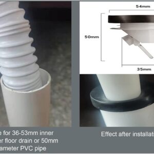 White Odor Proof Shower Floor Drain Backflow Preventer Drain Stopper One Way Drain Valve Sewer Core Drainage Insert Drain Plug Drainer Drain Strainer for Bathroom Sink and Bathtub Drain Strainers