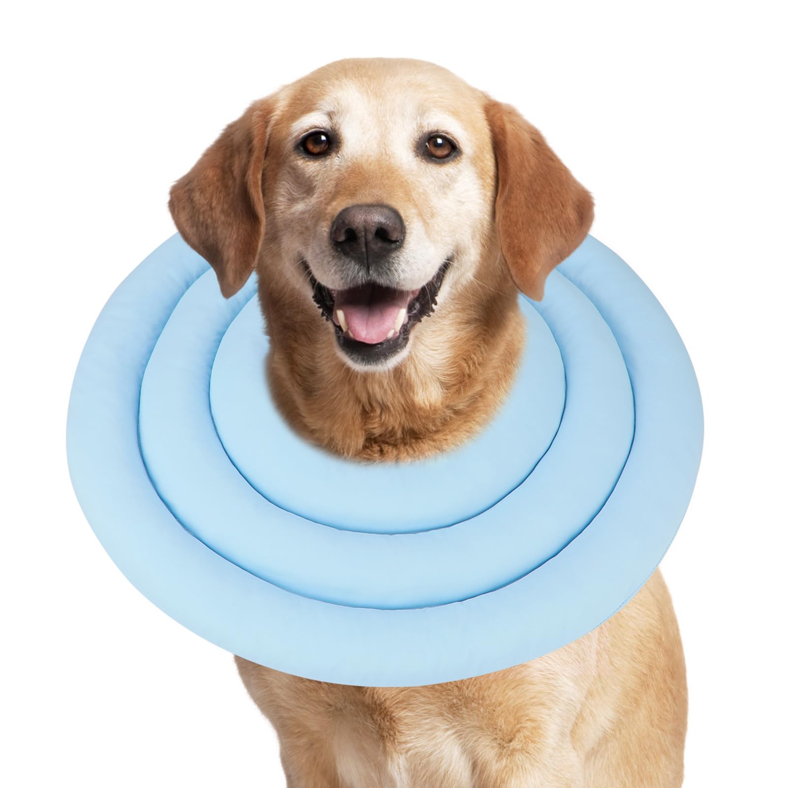 HUMLANJ Soft Dog Cone Alternative After Surgery, Comfortable Adjustable Dog Recovery Collars & Cones, Waterproof Elizabethan Donut Collar for Small Dogs to Stop Licking