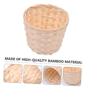 4Pcs Woven Storage Basket Decorative Baskets and Sundries Organizers for Home Natural Wicker Design