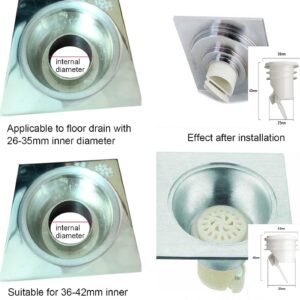 White Odor Proof Shower Floor Drain Backflow Preventer Drain Stopper One Way Drain Valve Sewer Core Drainage Insert Drain Plug Drainer Drain Strainer for Bathroom Sink and Bathtub Drain Strainers