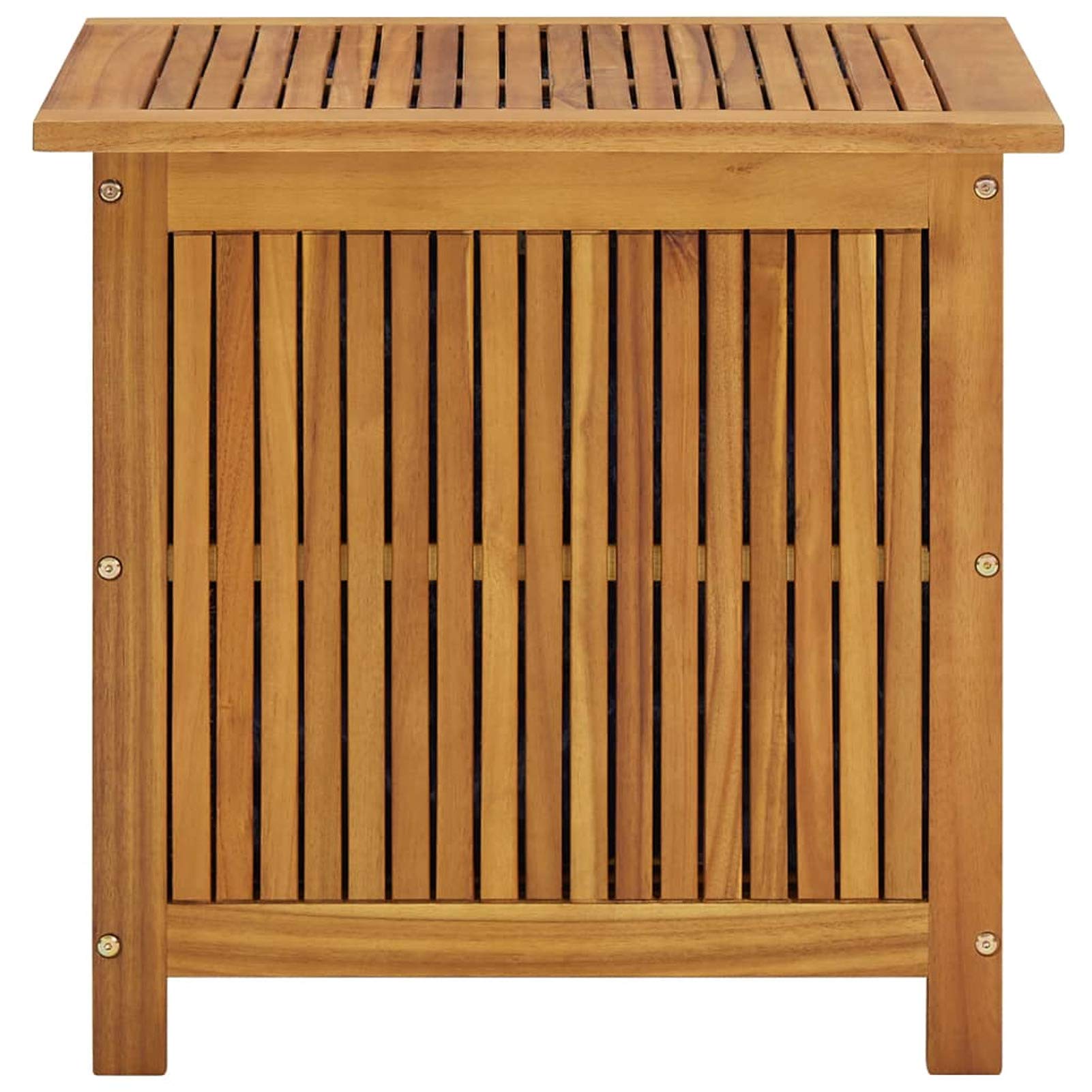 Tidyard Garden Storage Box Acacia Wood Storage Container Deck Box Tool Organization for Patio, Lawn, Poolside, Backyard, Outdoor Indoor 23.6in x 19.7in x 22.8in