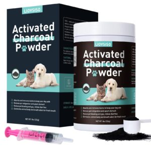 activated charcoal for dogs -pet first aid kit detox powder 8oz - for all pets & livestock - poisoning, diarrhea, gas relief