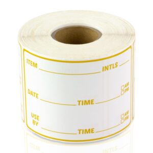 organized & efficient: 3 x 2 inch - shelf life stickers/medical labels for precision logging (300 stickers, gold)