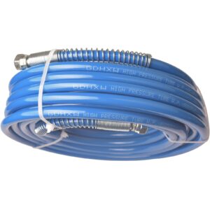 gdhxw 50ft airless paint spray hose double layer braided wire upgraded 8500 psi high pressure flexible nylon tube universal paint sprayer 1/4 inch