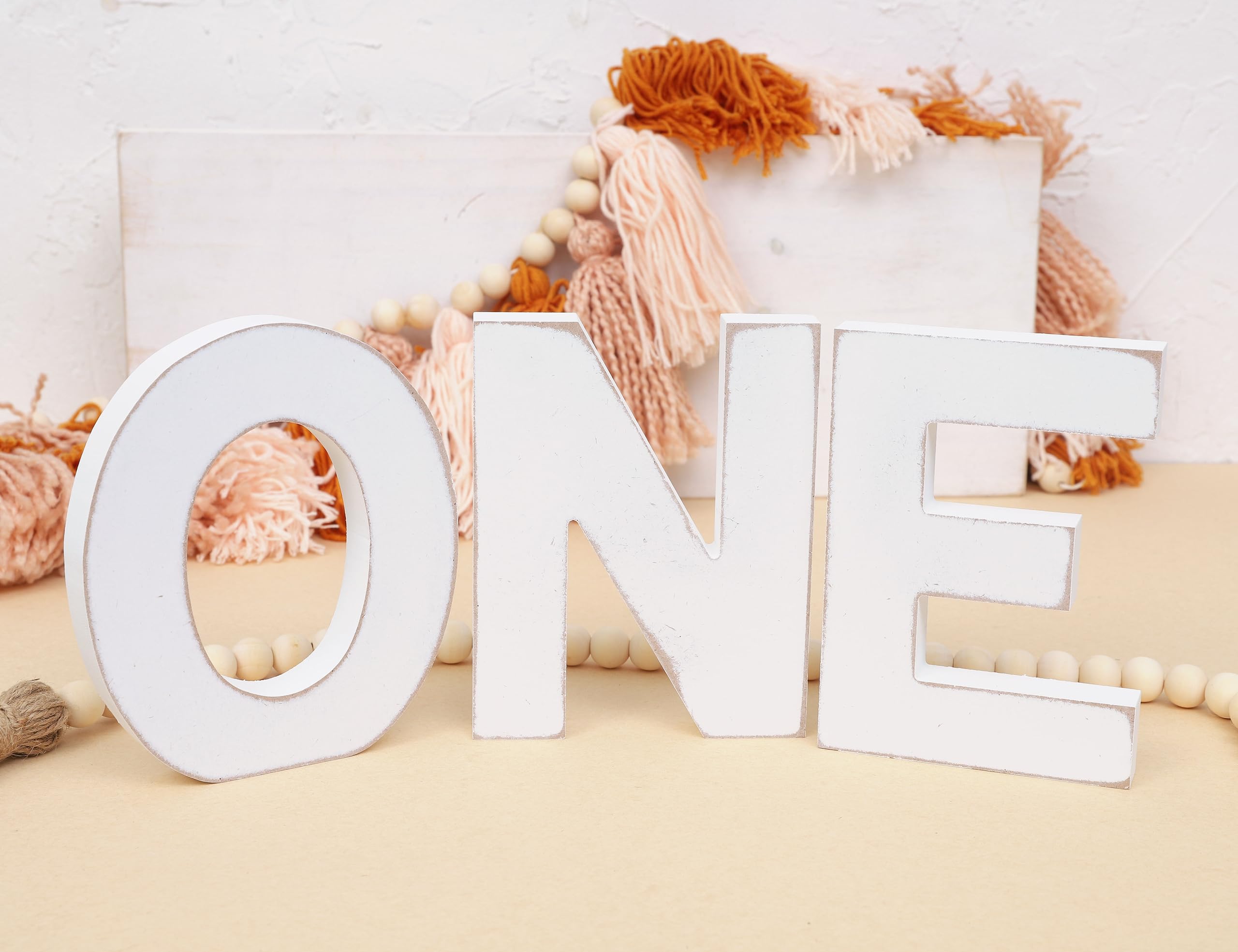 Wooden One Letter Sign for 1st Birthday - Wooden One table centerpieces, 1st Birthday Decorations, One standing Letters for 1st Birthday, First Birthday Photo Shoot Prop