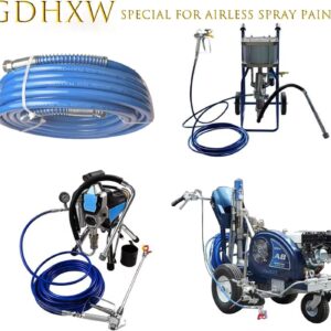 GDHXW 50FT Airless Paint Spray Hose Double Layer Braided Wire Upgraded 8500 PSI High Pressure Flexible Nylon Tube Universal Paint Sprayer 1/4 inch