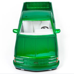 All Star Toys 1992 Chevy 454SS Pickup Lowrider Truck Candy Green 1/24 Diecast Model Motormax Get Low 79036 Exclusive