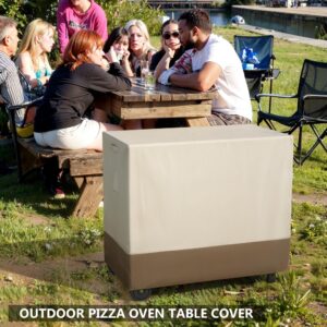 TORVA Cover for Outdoor Prep Table,600D Heavy Duty & Waterproof Cover for BBQ Grill Cart -40x22x33inch