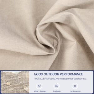 BULEXYARD Patio Sofa Cushion Covers Replacement for Outdoor Furniture Set Cushions Cover Backrest Pillow Covers (Beige, 662)