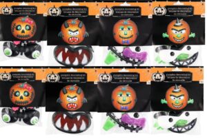 halloween plastic push in pumpkin decorating kits no carving kits 2 sets 8 packs halloween pumpkin faces push in