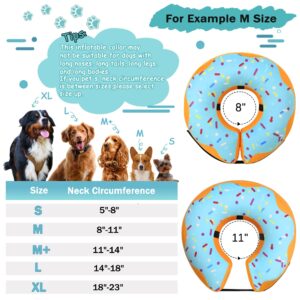 Recovery Donut Collar for Dogs & Cat,Inflatable Dog Cone Collar Alternative After Surgery,Soft Dog Cone for Large Medium Small Dog,Adjustable Dog Neck Donut Collar(Blue,Small)