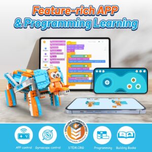 Apitor Robot S Robot Building Kit, 10 in 1 Programmable APP RC Robot/Car Robotics Coding Kit, STEM Projects Educational Birthday Gifts for Boys Girls Kids Aged 7-12 (389 Pcs)