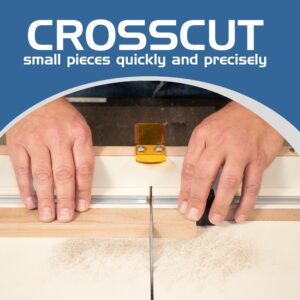 Fulton MDF Crosscut Sled for Table Saw | Aluminum Miter Slot Runners | Adjustable Stop & Transparent Guard | Cut Precise Accurate Miters | Cross Cut Sled For a Table Saw | Angle Table Saw Sled Kit