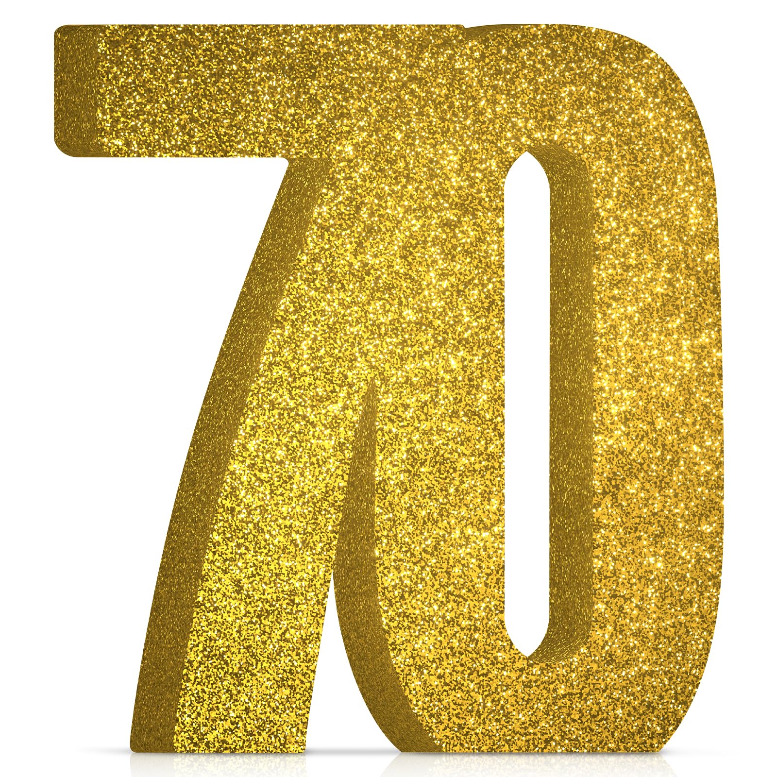 70th Birthday Decorations for Men and Women,70th Anniversary Decorations,Gold Glitter 70th Birthday Party Centerpieces for Table Decorations,70 Table Topper Decor