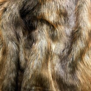 new brown wolf long hair faux fur by elotex international fabric