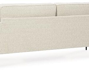 Signature Design by Ashley Hazela Contemporary Sofa with 2 Bolster Pillows, Beige