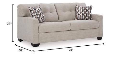 Signature Design by Ashley Mahoney Sofa Sleeper, Full Sofabed, 75"W x 38"D x 37"H, Beige