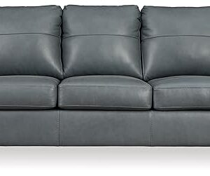 Signature Design by Ashley Genoa Sofa Sleeper, Queen Sofabed, 88"W x 38"D x 40"H, Blue Gray