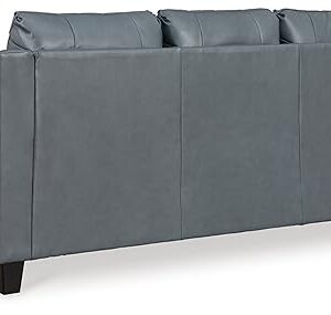 Signature Design by Ashley Genoa Sofa Sleeper, Queen Sofabed, 88"W x 38"D x 40"H, Blue Gray