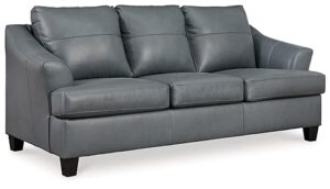 signature design by ashley genoa sofa sleeper, queen sofabed, 88"w x 38"d x 40"h, blue gray