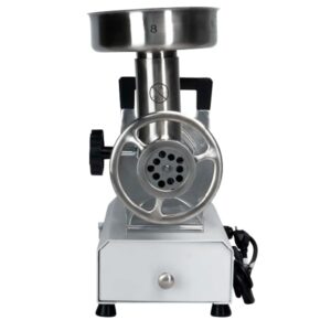 MEAT! .5 HP Dual Meat Grinder with 3 Stuffing Tubes, 2 Stainless Steel Grinding Plates, and a Stainless Steel Stuffing Plate for Making Ground Meat