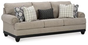 signature design by ashley elbiani classic sofa for living room, light gray