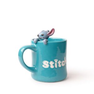 Disney Lilo and Stitch Figural Character Mug Kitchen Accessories | Cute Ceramic Housewarming Gifts For Men And Women And Kids | Official Licensee | 1 Set