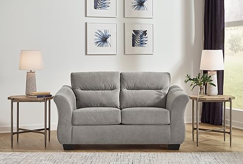 Signature Design by Ashley Miravel Casual Loveseat for Living Room, Light Gray